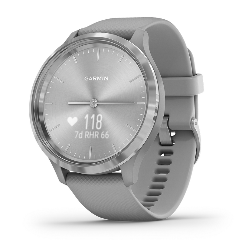 Garmin Vivomove 3 Sport Powder Grey Silicone with Silver Hardware
