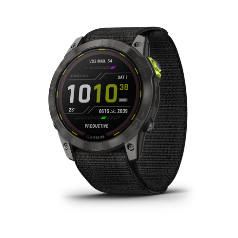 Garmin Enduro™ 2 – Carbon Grey DLC Titanium with Black UltraFit Nylon Strap