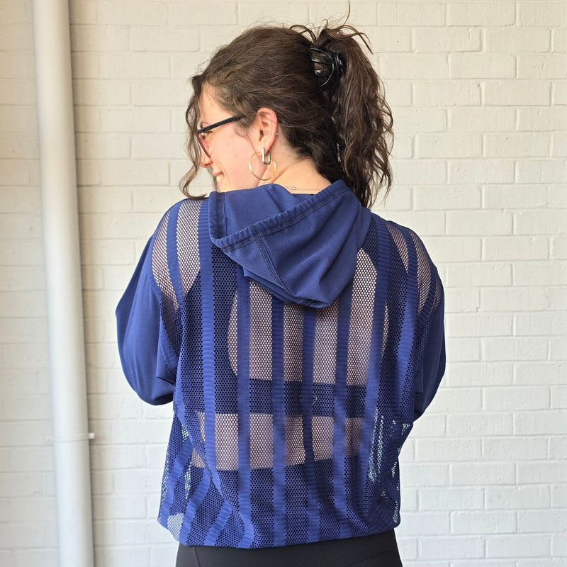 Sheer Throw-Over Hoodie
