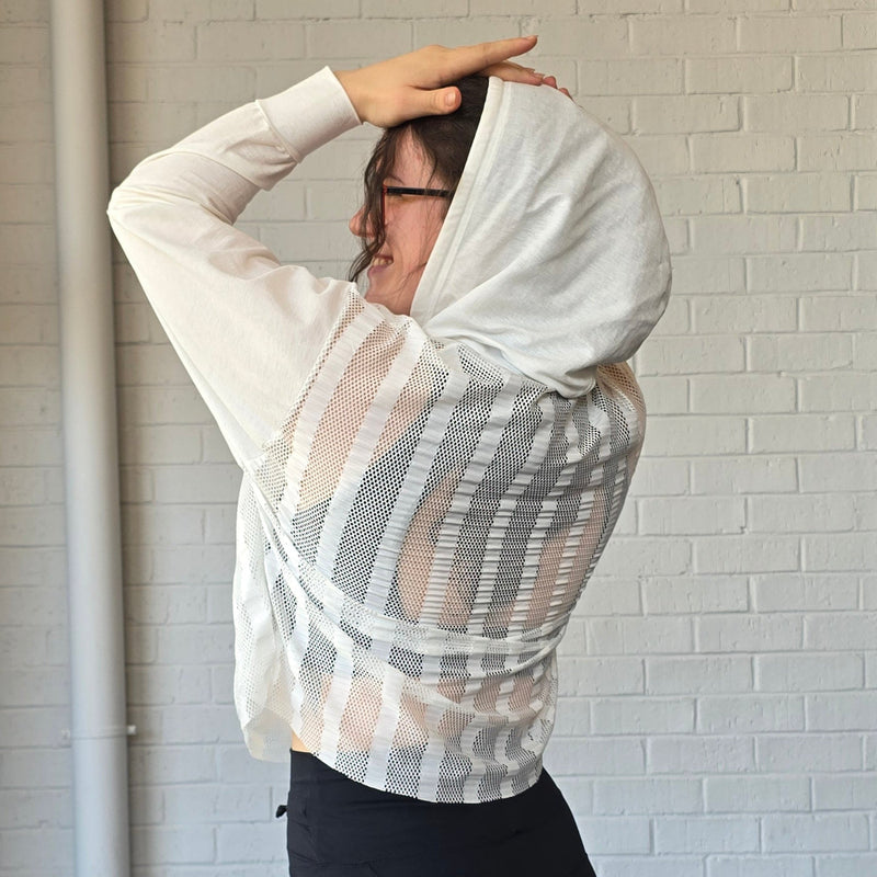 Sheer Throw-Over Hoodie