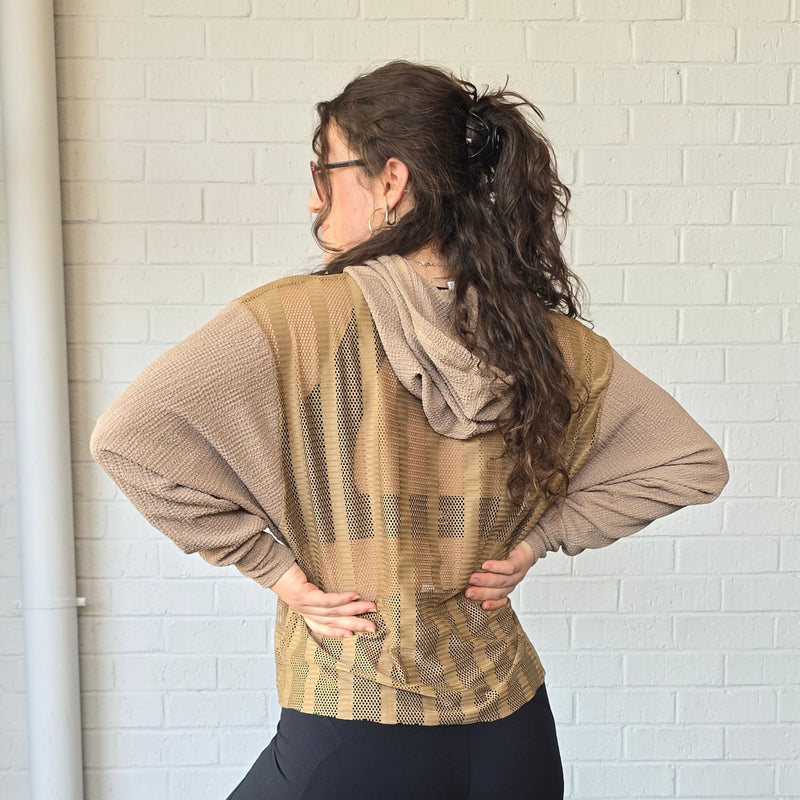 Sheer Throw-Over Hoodie