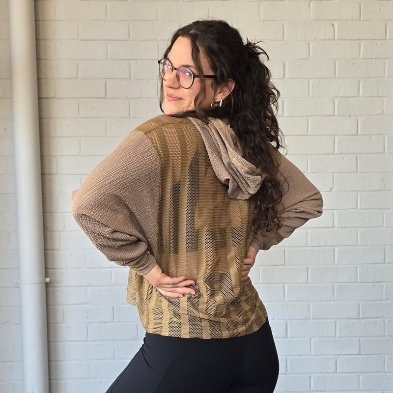Sheer Throw-Over Hoodie