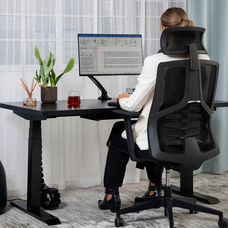 Ergo Office Two Standing Desk Frame with Top Combo