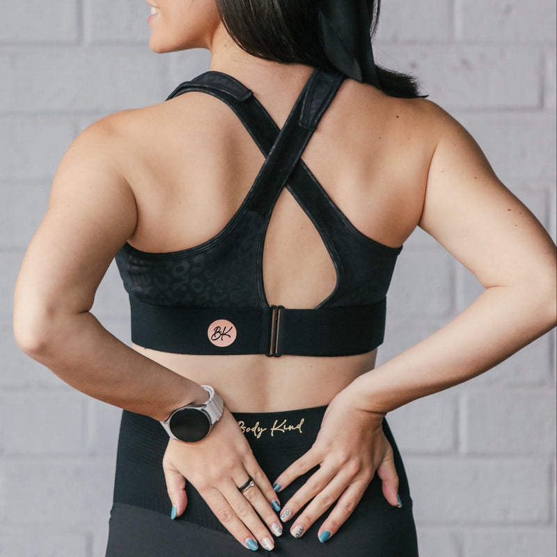 Body Kind Sports Bra - Version 2.0 | Black Leopard
