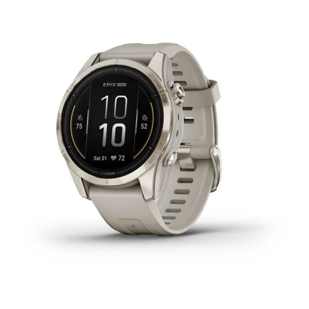 Garmin Epix Pro Sapphire Edition - Soft Gold Stainless Steel with light sand silicone band