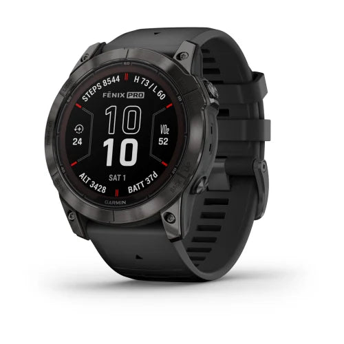 Garmin Fenix 7X Power Sapphire - Black DLC Ti w/ Black Band