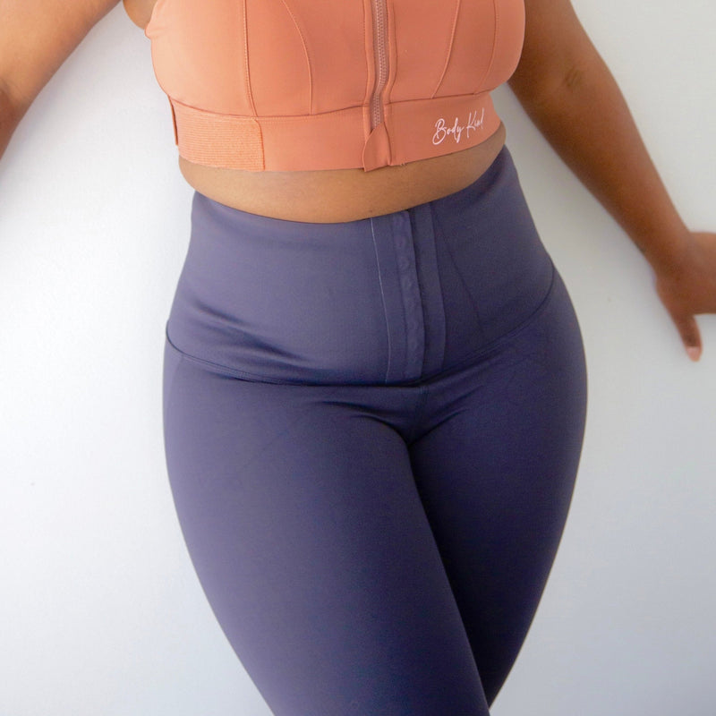 "STRONG" Tummy Tucker Tights | Grey Black