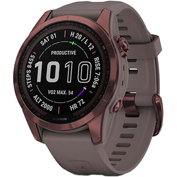 Garmin Fenix 7S Sapphire Solar Dark Bronze Ti w/Shale Grey Band