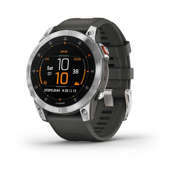 Garmin epix Gen 2 - Slate SS w/ Black Silicone Band