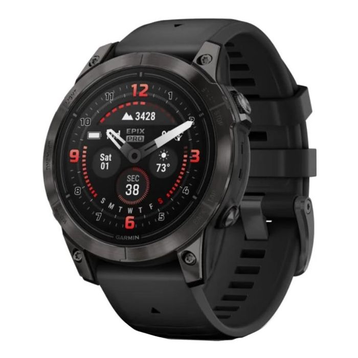 Garmin epix™ Pro (Gen 2) – Sapphire Edition | 51 mm, Carbon Gray DLC Titanium with Black Band